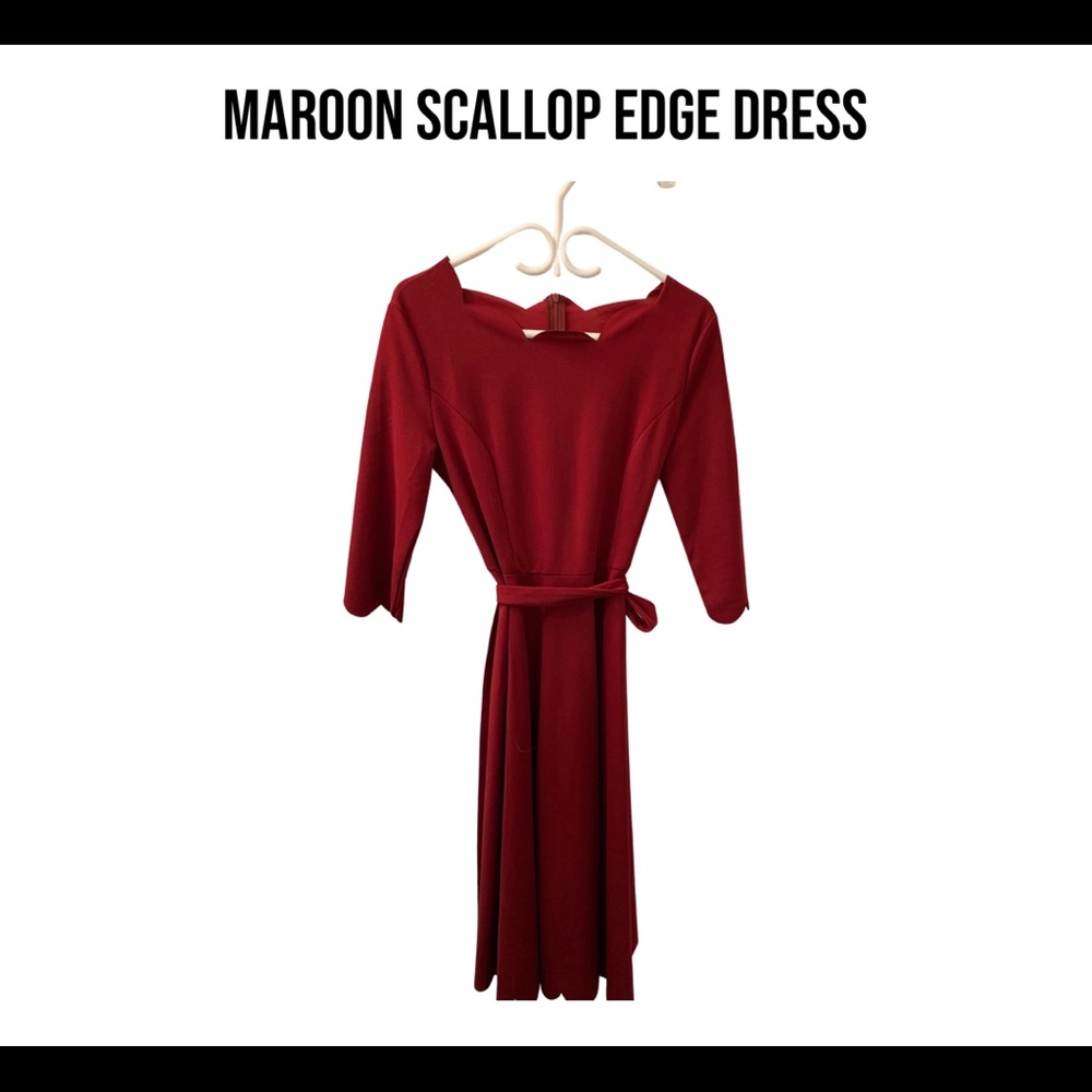 Maroon Edge A line Dress (Gifted) Medium
